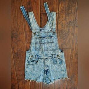 Acid Wash Denim Overalls